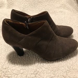 Clarks Artisan Society pleated suede booties